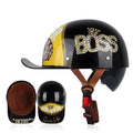 Boss Vintage Half Motorcycle Helmet | meowbutter