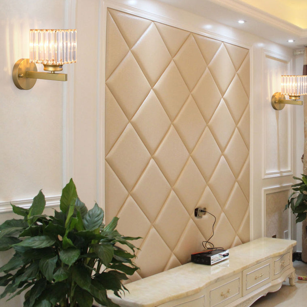 Lámpara de pared Crystal | Aplique moderno de vidrio y hierro | Meowbutter