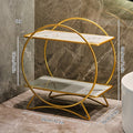 Organizer da bagno a due livelli con base a forma di orecchie di gatto | Elegante scaffale in metallo per cosmetici e prodotti per la cura della pelle | Meowbutter
