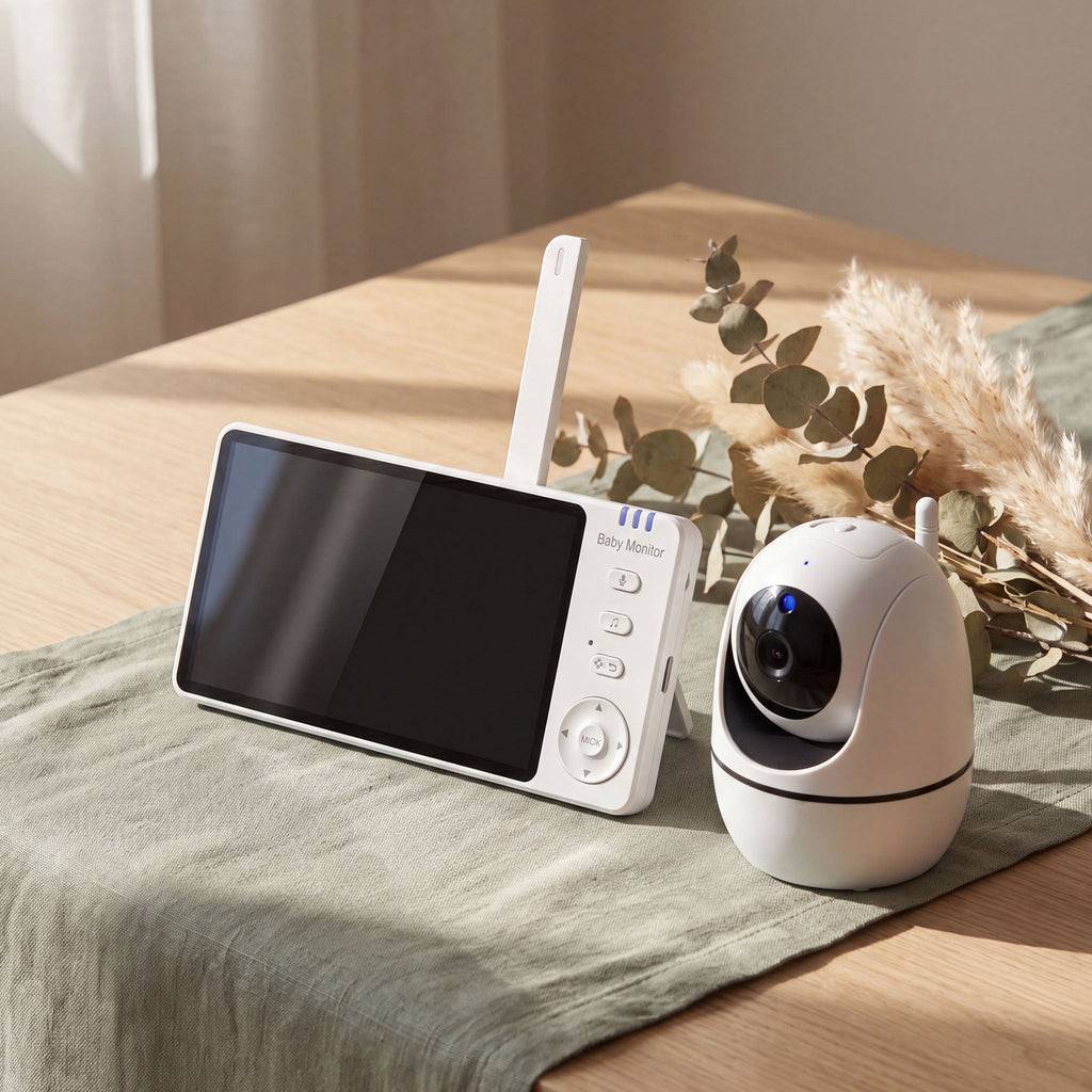 Dětská chůvička - HD kamera s otočením o 360 stupňů a nakláněním - vzdálené sledování dětského pokoje | meowbutter