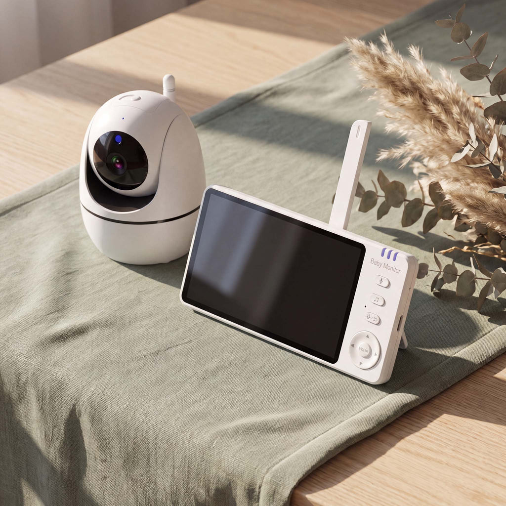 Dětská chůvička - HD kamera s otočením o 360 stupňů a nakláněním - vzdálené sledování dětského pokoje | meowbutter