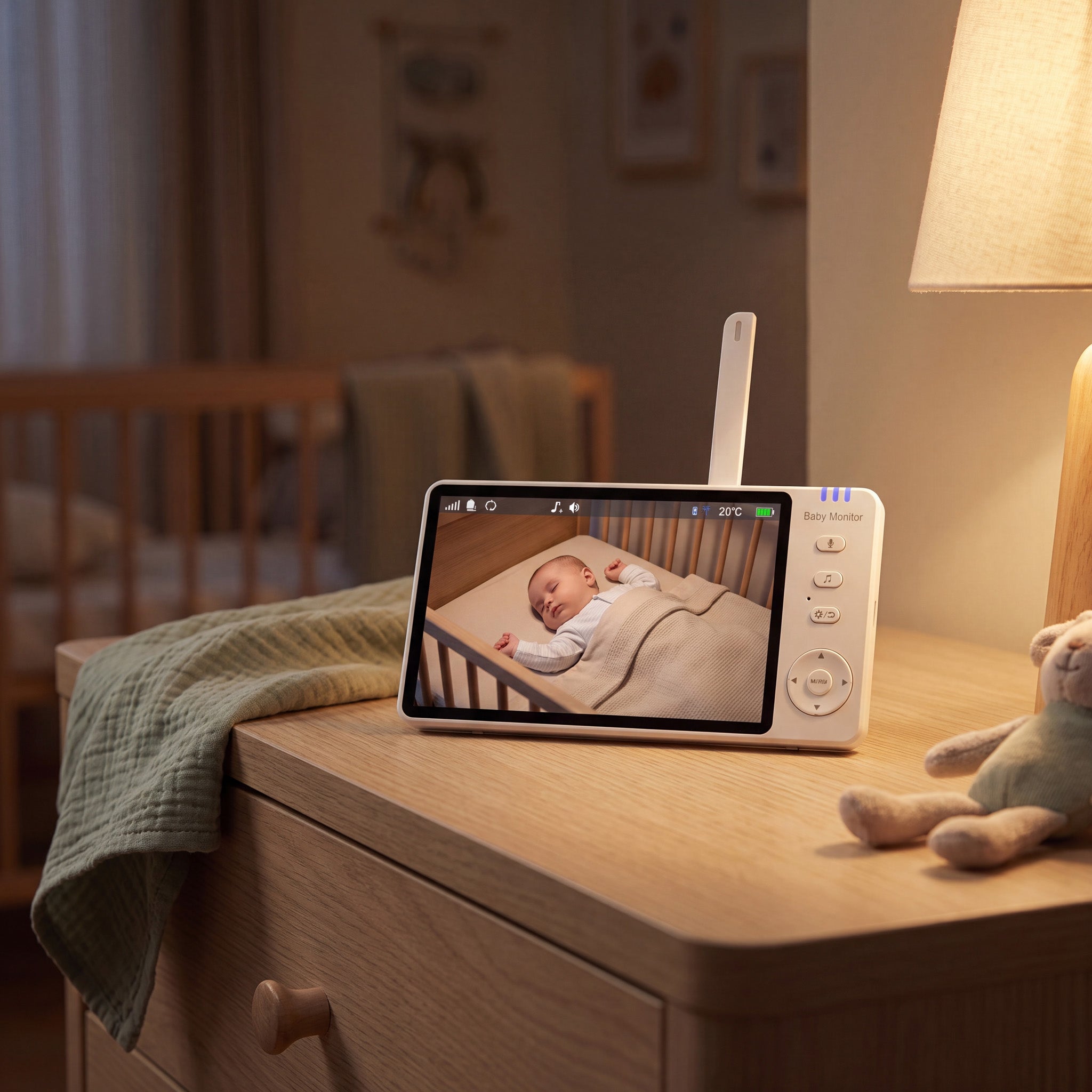 Dětská chůvička - HD kamera s otočením o 360 stupňů a nakláněním - vzdálené sledování dětského pokoje | meowbutter