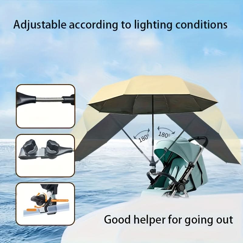 Bendable Arm Sunshade Umbrella for Strollers & Trolleys | meowbutter