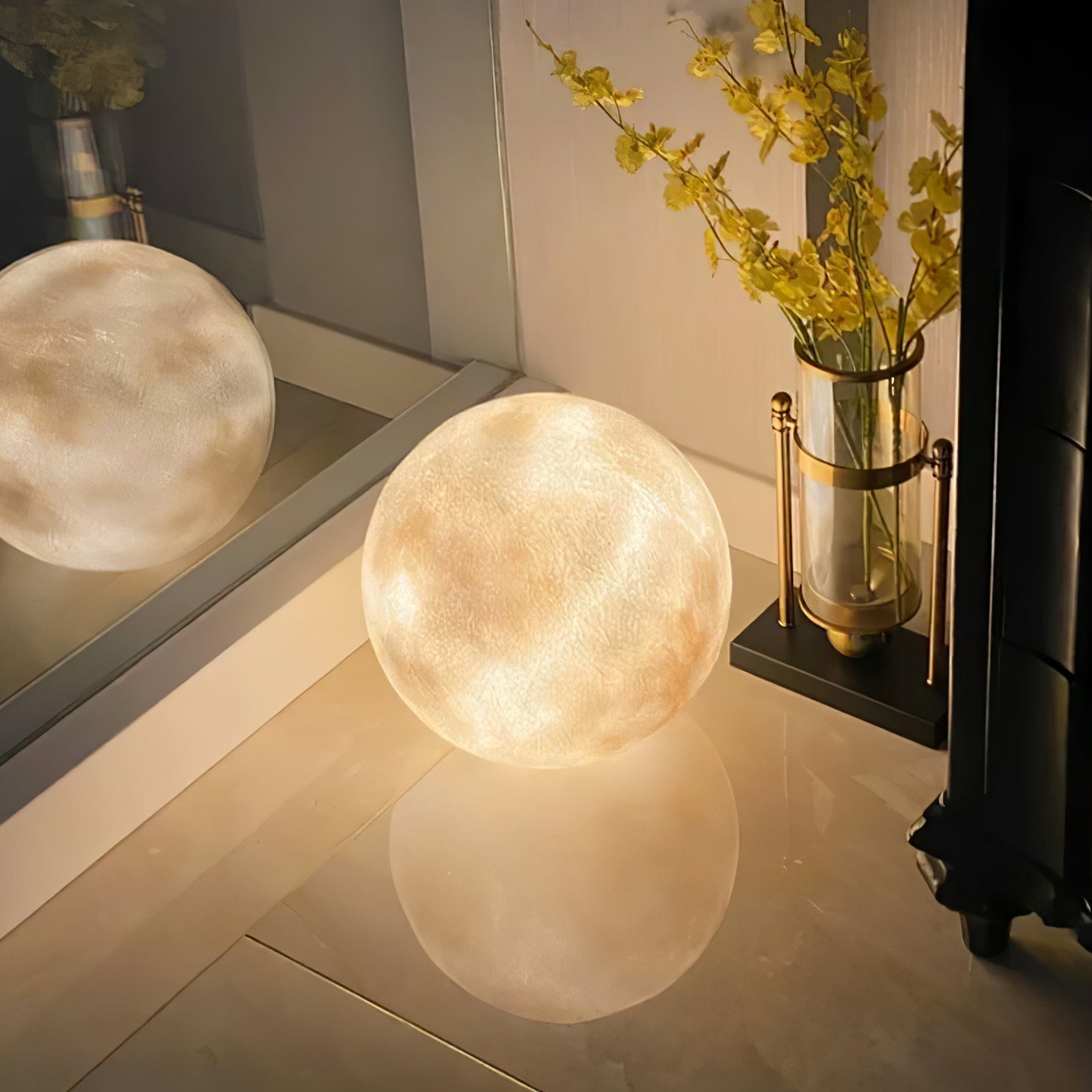 3D Moon Lamp Dimmable LED Bedside Night Light