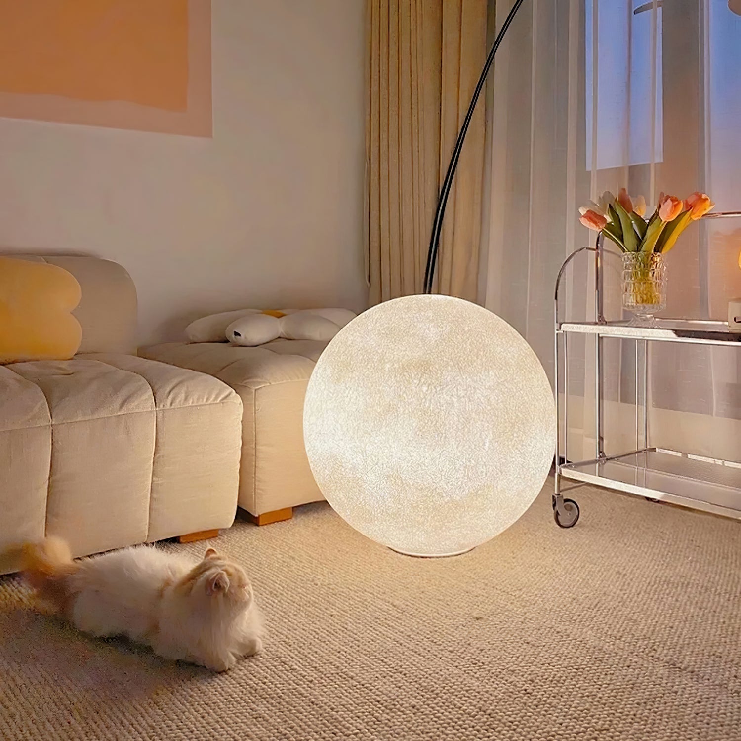 3D Moon Lamp Dimmable LED Bedside Night Light