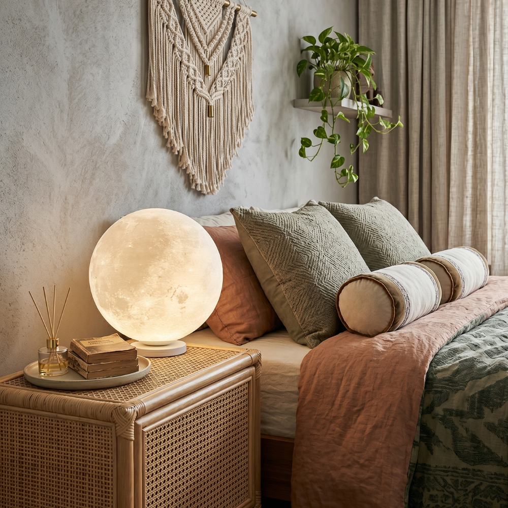 3D Moon Lamp Dimmable LED Bedside Night Light
