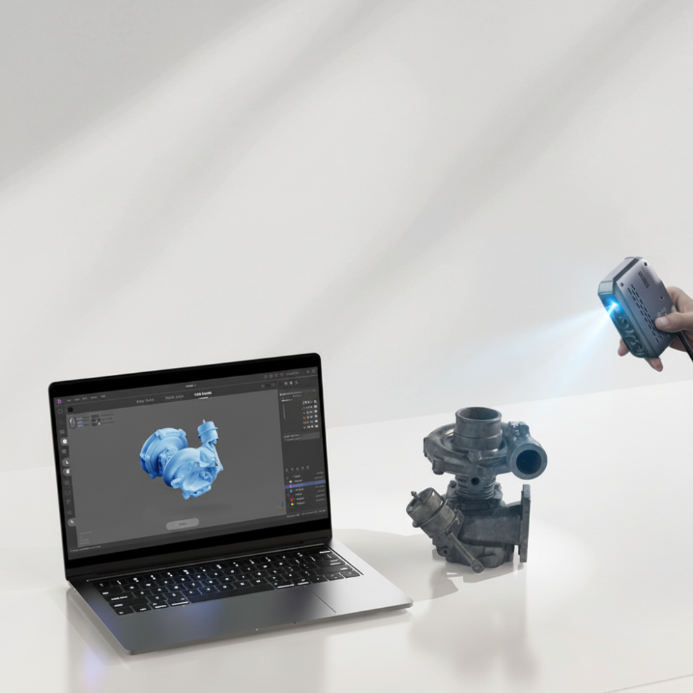Compact Desktop 3D Scanner — High Accuracy Scanning with AI Visual Tracking