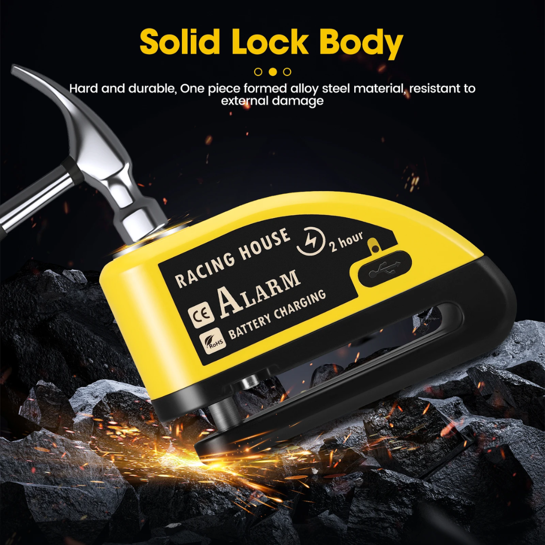 Guardian Lock — Rechargeable Alarm Disc Lock | meowbutter