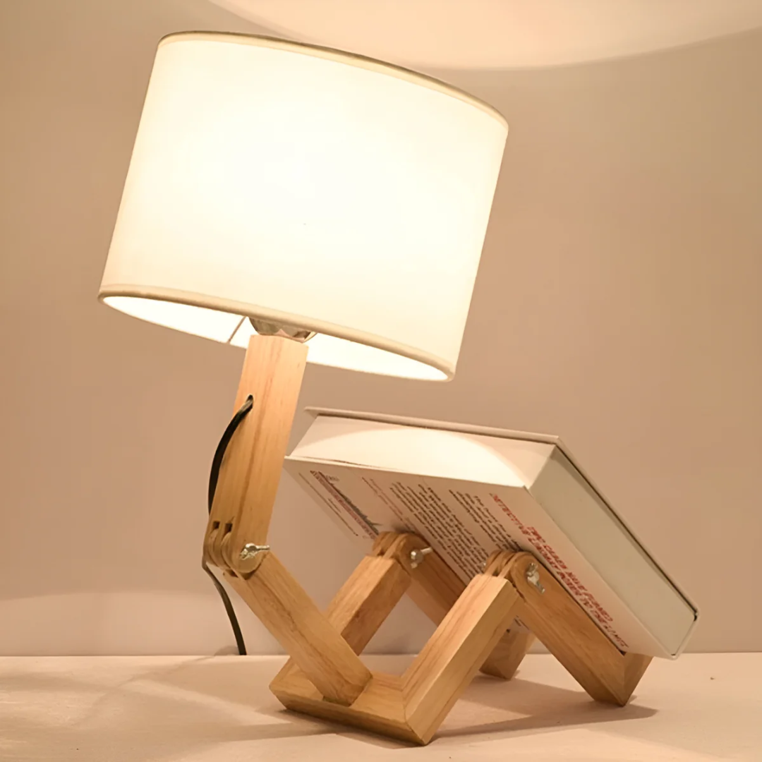 Rilna Table Lamp | Flexible Wooden Design Light | Meowbutter