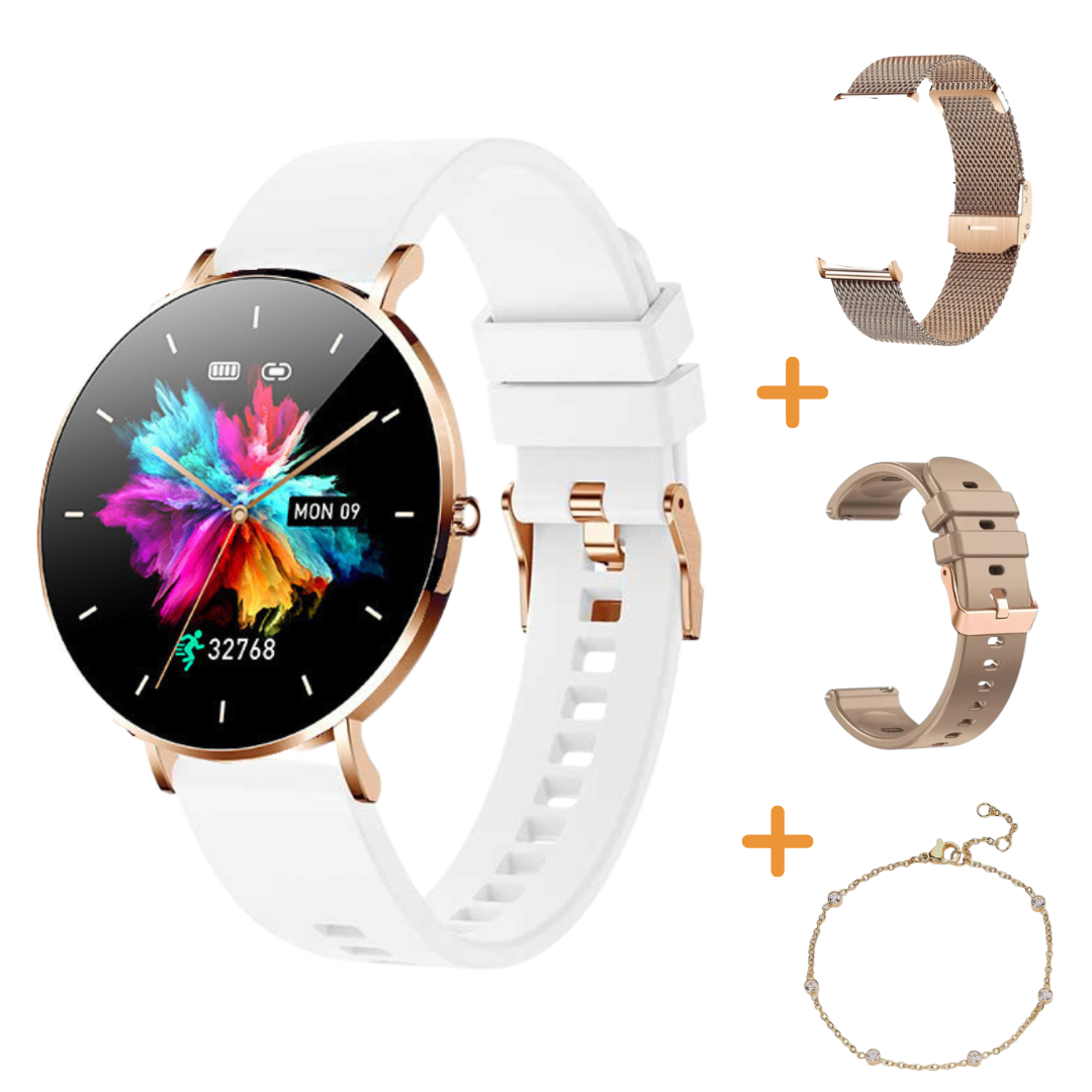 Smartwatch mit Voll-Touchscreen – Mineralglas-Display – Bluetooth-Verbindung | meowbutter