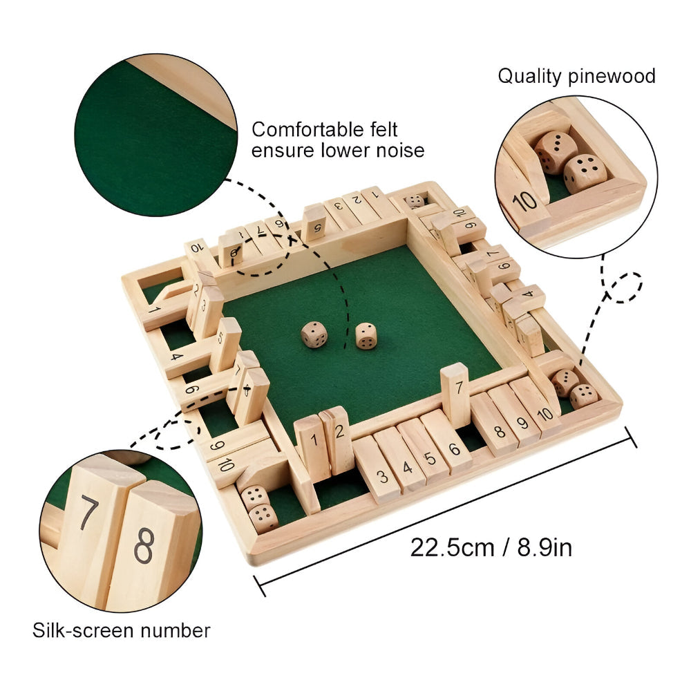 Board Game Wooden Math Learning Family Tabletop Educational Set | Meowbutter