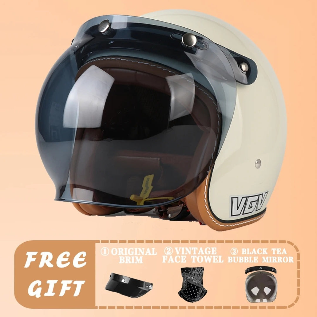 Casco Aperto EchoRetro Classic – Omologato DOT/ECE | meowbutter
