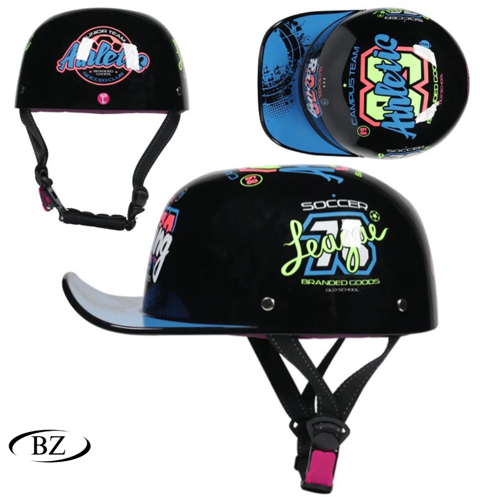 NY Motorcykel Vintage Retro Baseballkeps Hjälmar - Meowbutter