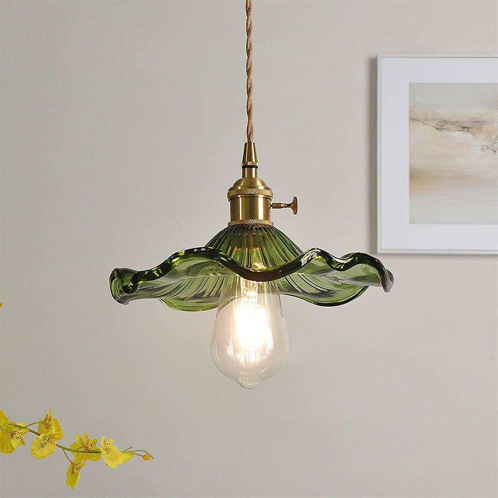 Illuminate Your Room with Elegance | Flower Glass LED Pendant Light | Meowbutter