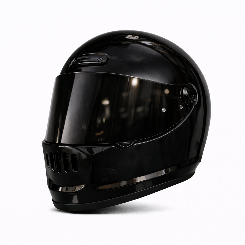Capacete de Motociclista Retro de Cara Inteira ORZ Design Clássico - Meowbutter