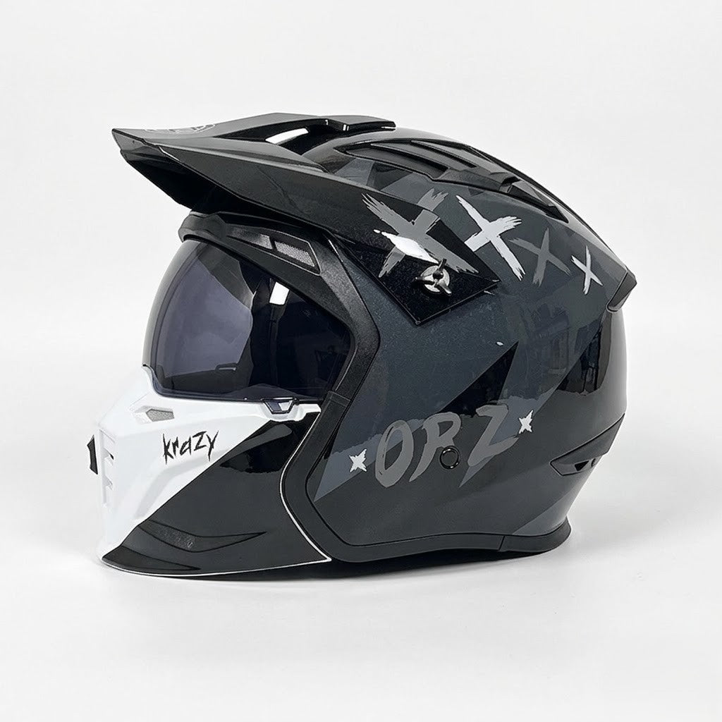 Casco Retro ORZ 163 Pro - Certificado DOT - Meowbutter