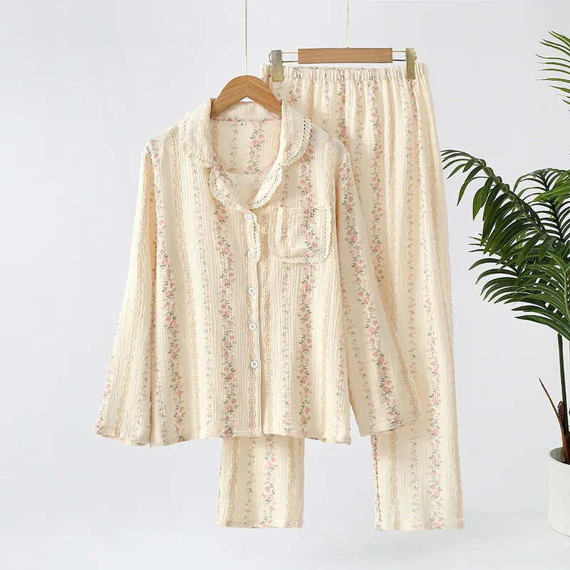 Heirloom Bloom Pajama Set With Romantic Floral Print For Cozy Nights