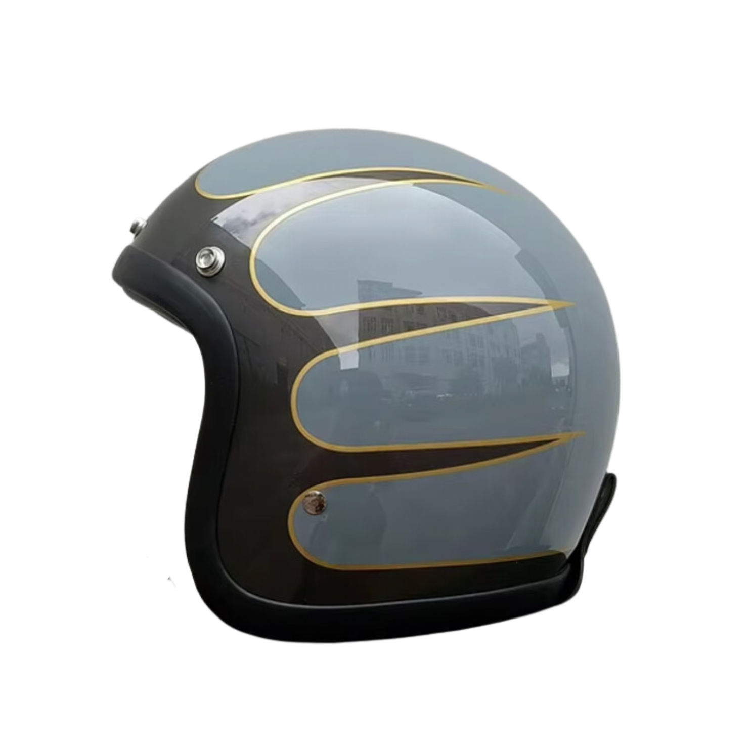 Casco Moto Vintage Chopper Low Profile - Omologato DOT & ECE | meowbutter