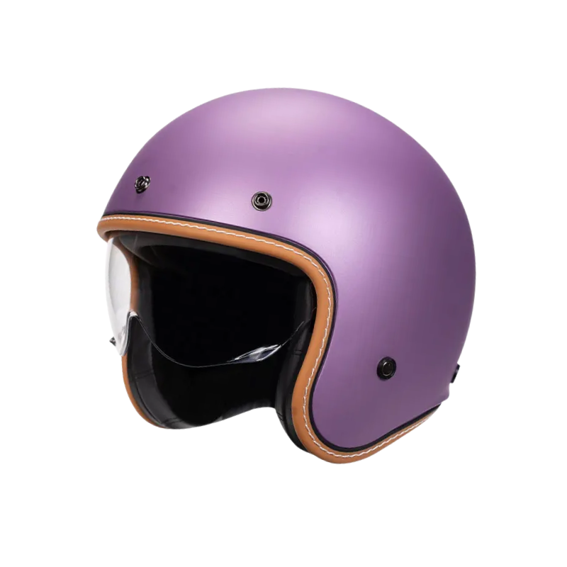 Minimalist Retro Open Face Motorcycle Helmet – DOT & ECE Certified | meowbutter