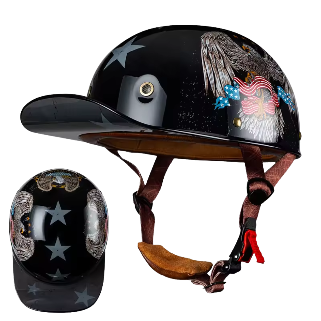 Retro 90s Half Helmet – Vintage Street Rider Style - Meowbutter