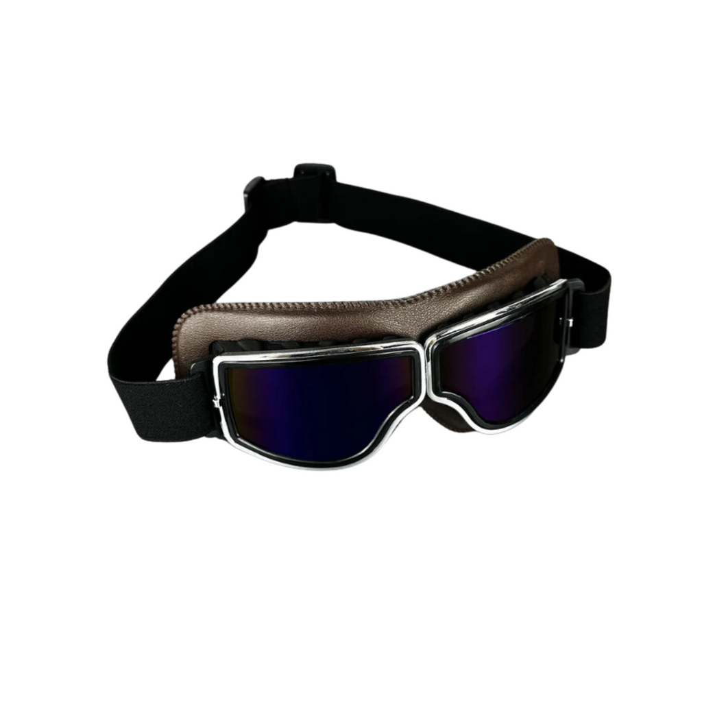 Vintage Leather Motorcycle Goggles - Meowbutter