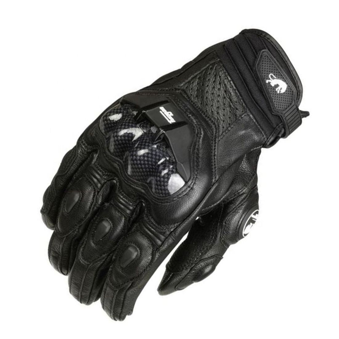 Guanti da moto BikerZonez™ in pelle corazzata – Protezione in carbonio per nocche | meowbutter