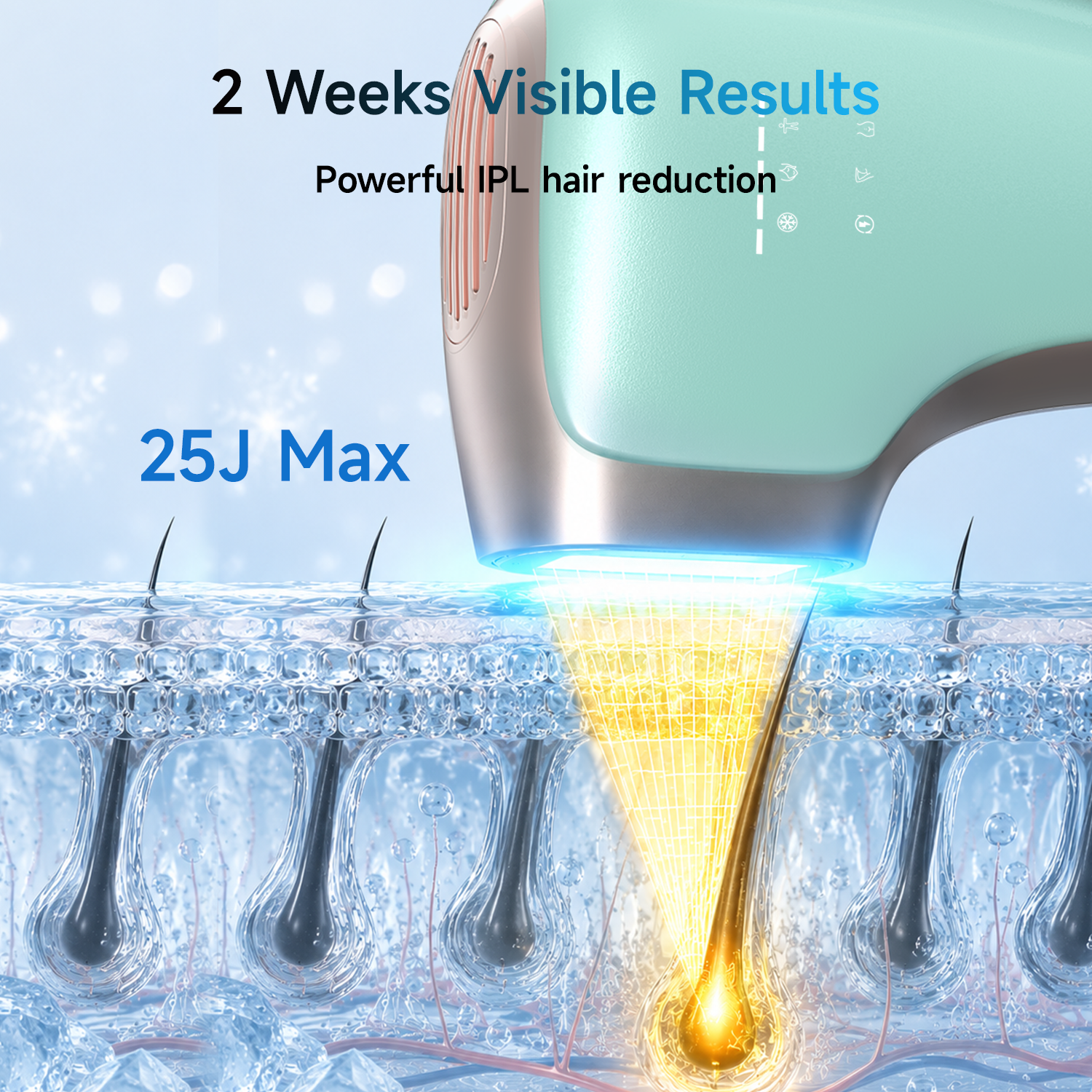 IPL Hair Removal Device for Hair Reduction and Lasting Smooth Skin