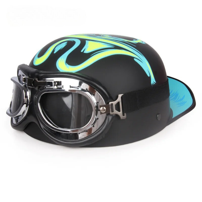 Casco de motocicleta vintage medio - Meowbutter