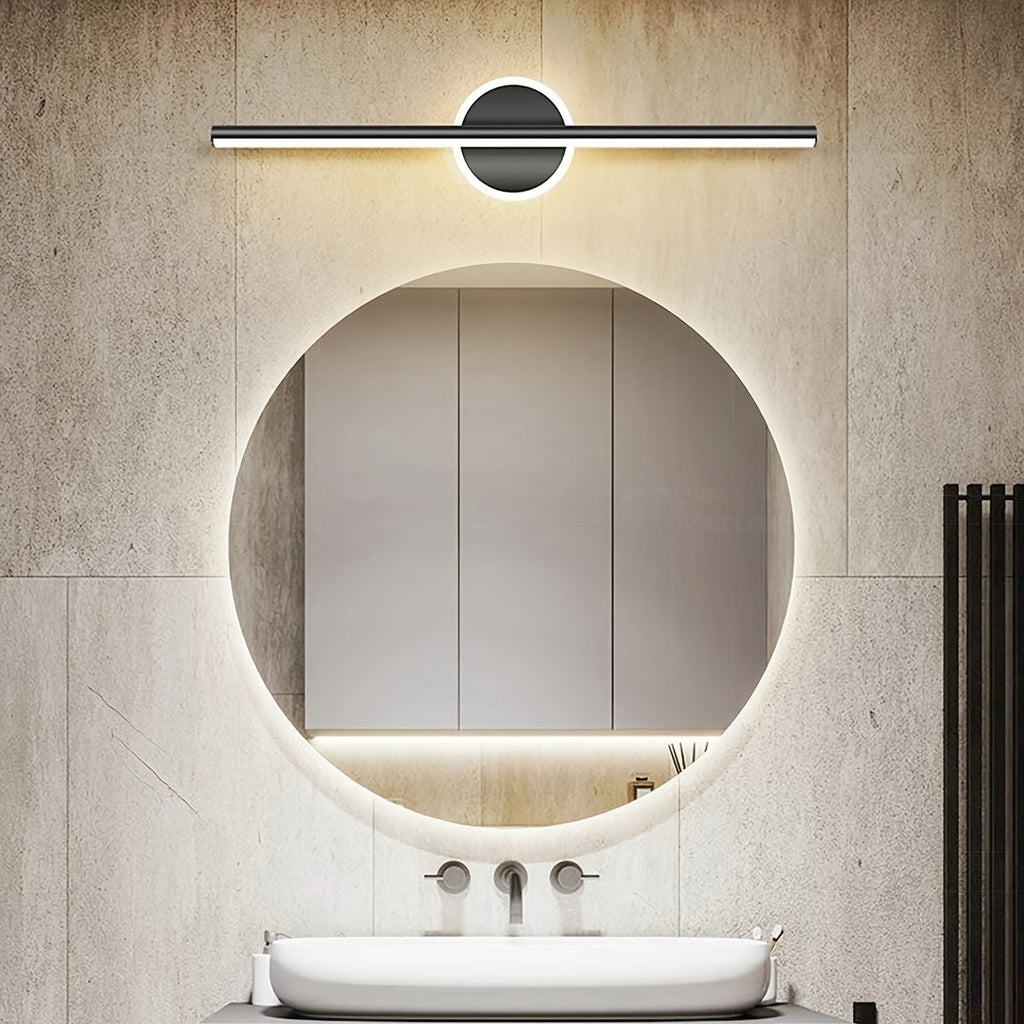Luxe LED Mirror Wall Light | Minimalist Black & Gold Wall Lamp | Meowbutter