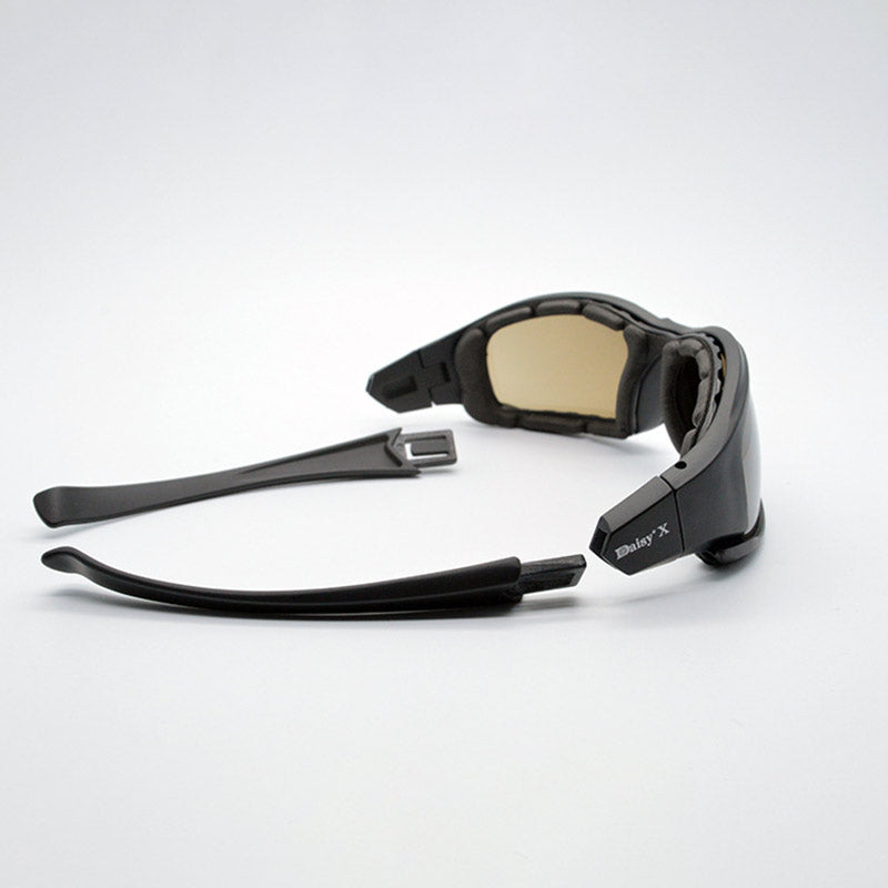 Occhiali da moto polarizzati X7, kit di protezione con 4 lenti