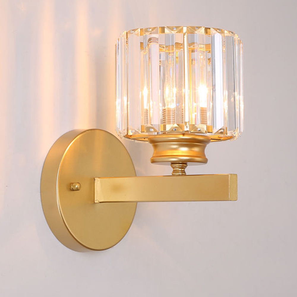 Lámpara de pared Crystal | Aplique moderno de vidrio y hierro | Meowbutter
