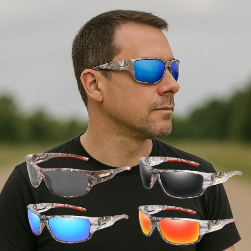 Polariserade sportsolglasögon för utomhusbruk – kamouflage för cykling, bilkörning, fiske och löpning med UV400-skydd - Meowbutter