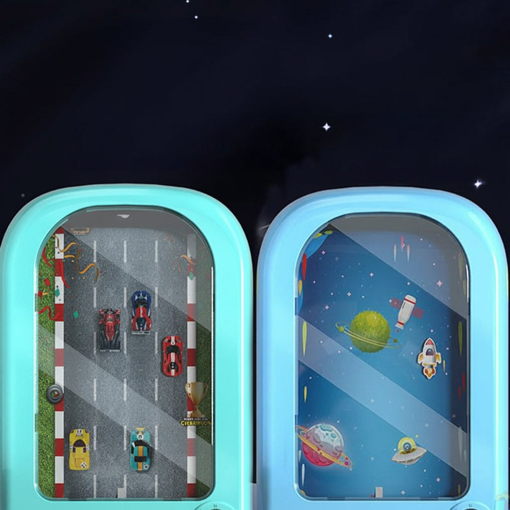 Rennkonsole für Kinder – interaktives Lenkrad, Handheld-Spiel ohne Bildschirm