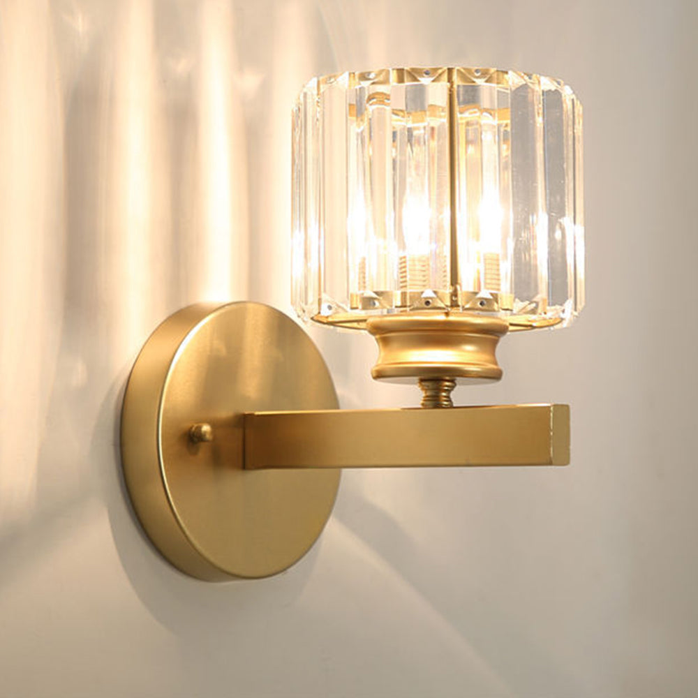 Lámpara de pared Crystal | Aplique moderno de vidrio y hierro | Meowbutter