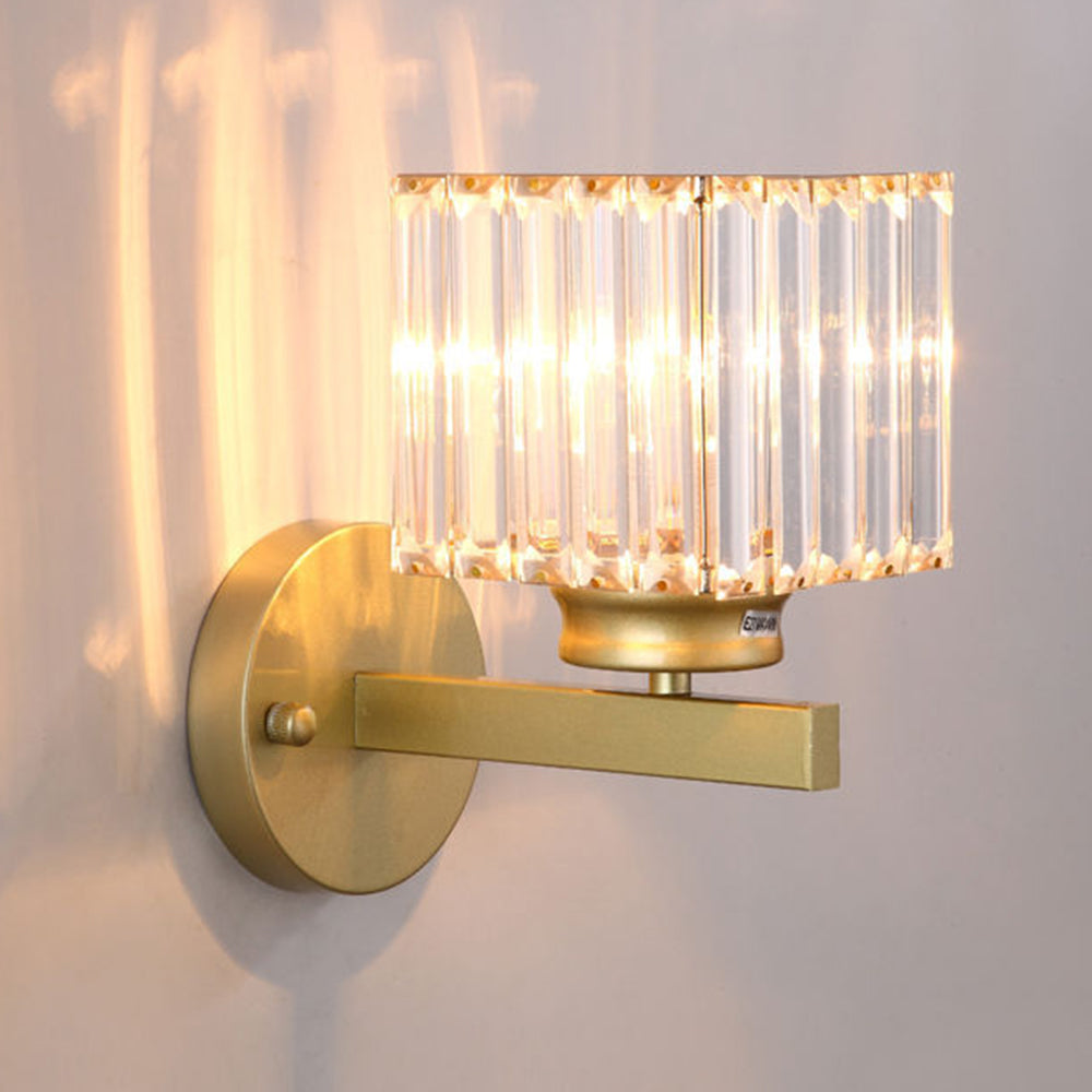 Lámpara de pared Crystal | Aplique moderno de vidrio y hierro | Meowbutter
