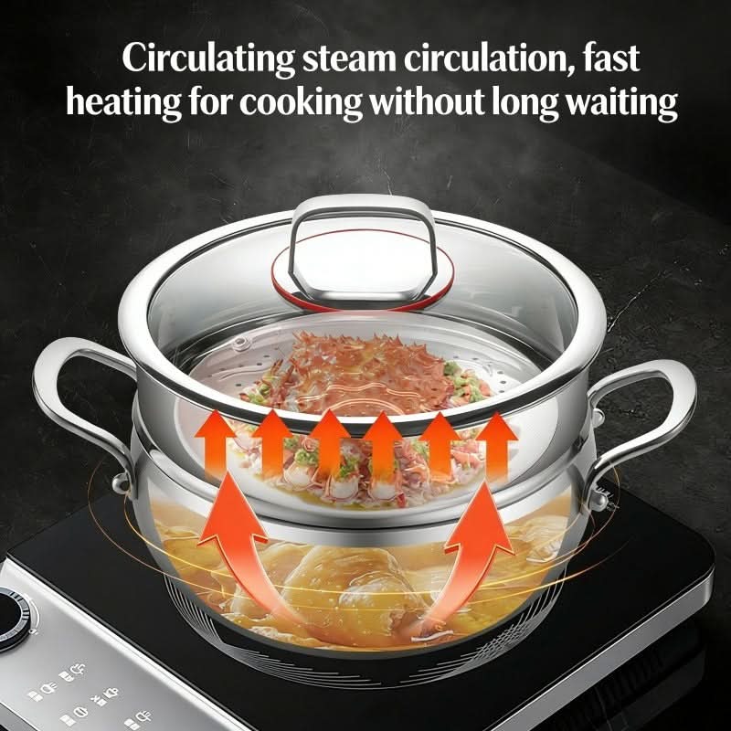 Hammered Deep Skillet for Induction & Gas Stoves | meowbutter