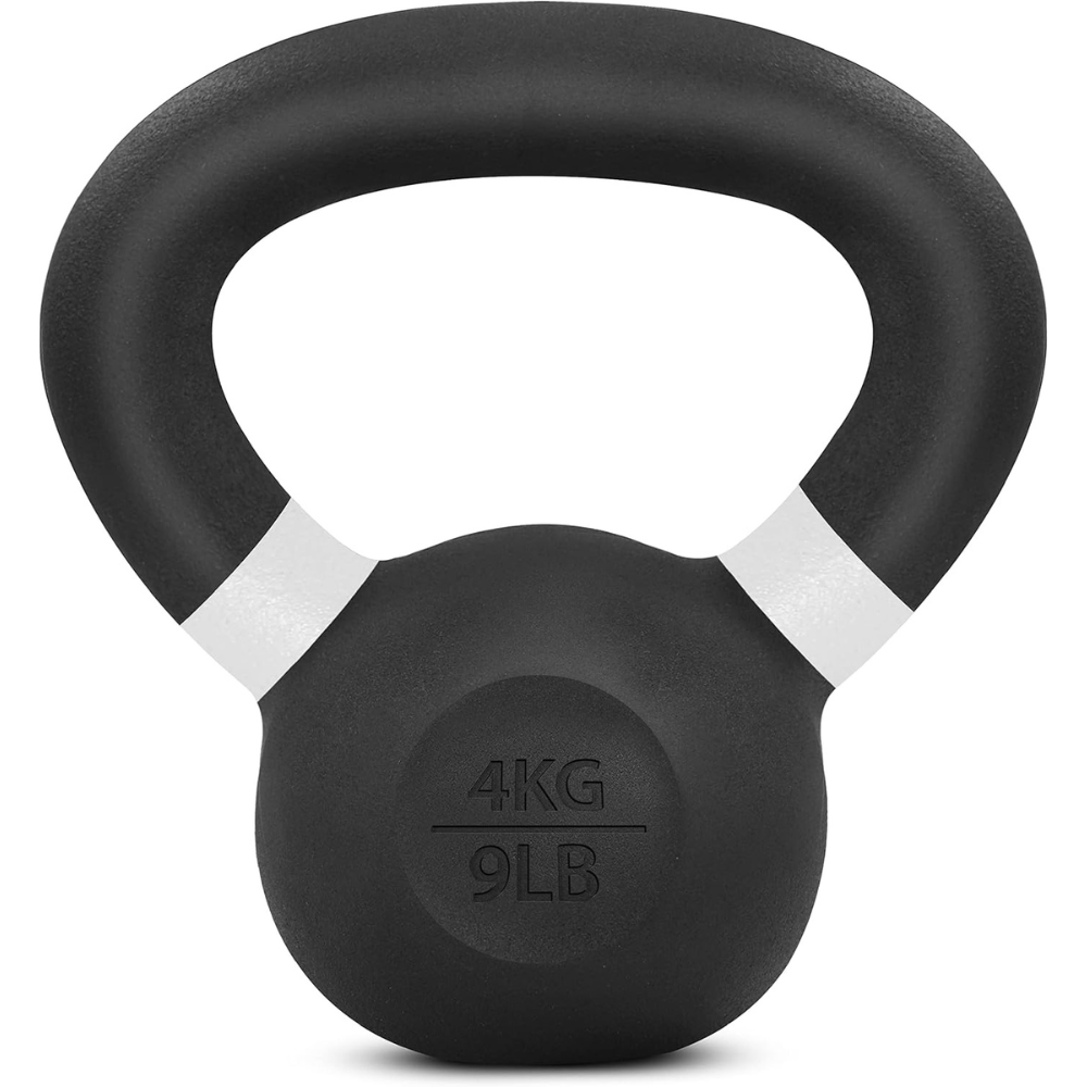 Kettlebell i støbejern — solid konstruktion i ét stykke, pulverlakeret overflade