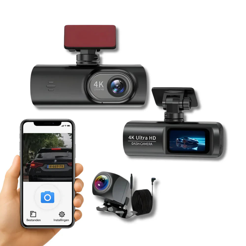 Dash Cam 4K Ultra HD WiFi Night Vision GPS Vehicle Recorder | Meowbutter