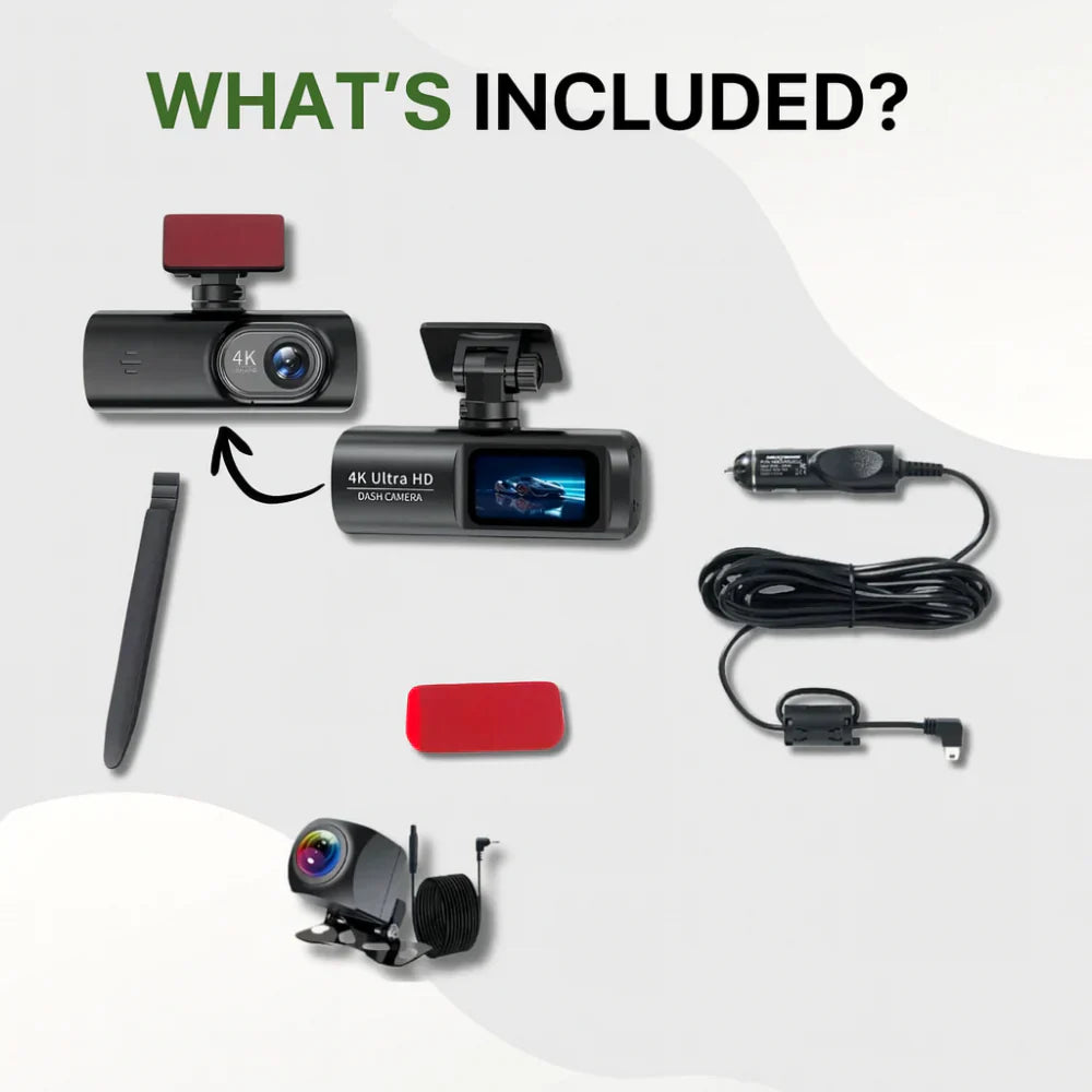 Dash Cam 4K Ultra HD WiFi Night Vision GPS Vehicle Recorder | Meowbutter