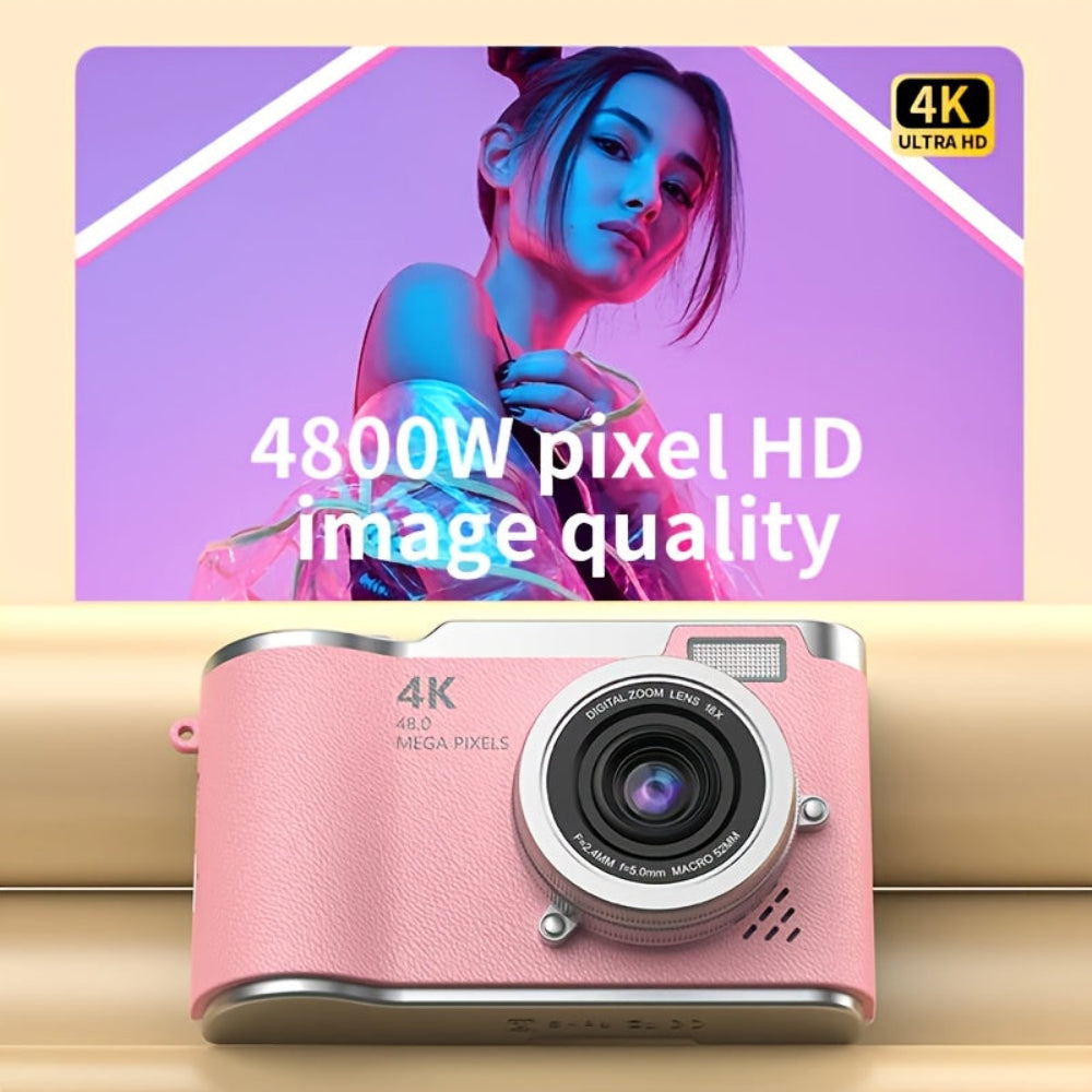 Kompakt 4K digitális videofelvevő — vlogkamera kihajtható kijelzővel