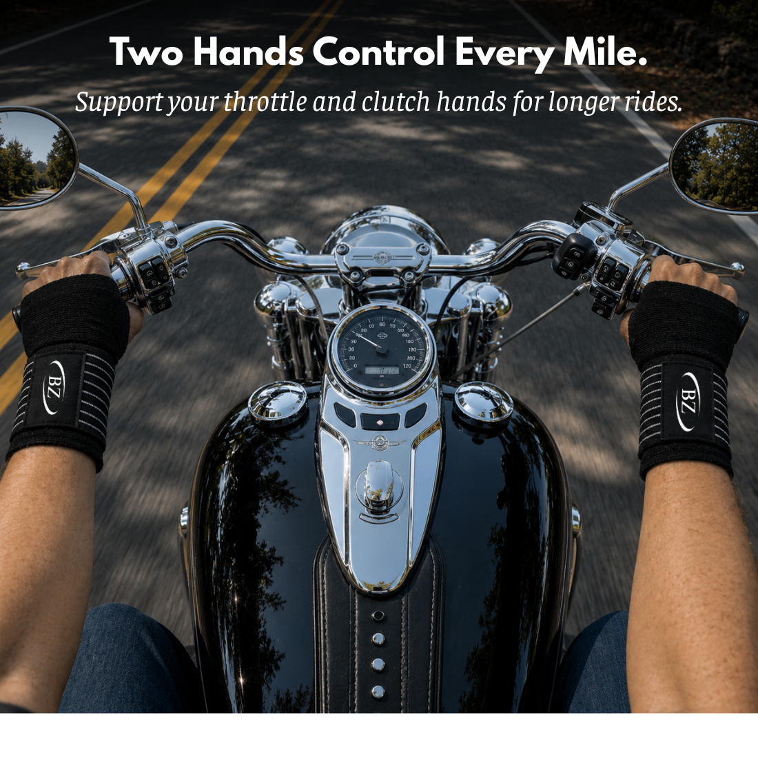 BikerZonez RideFlex™ Motorcycle Wrist Support - Meowbutter