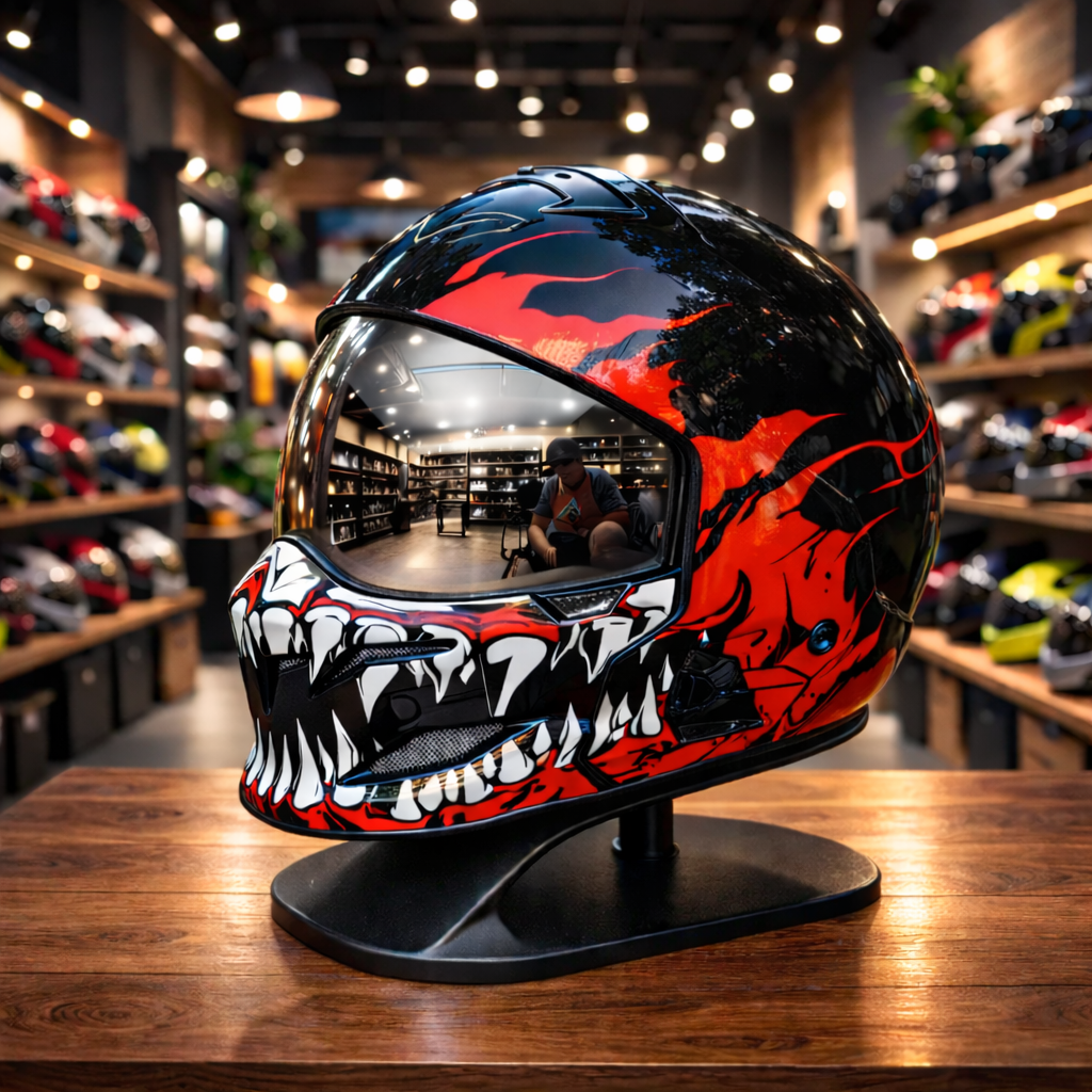 Casco de motocicleta unisex Scorpion Retro - Meowbutter