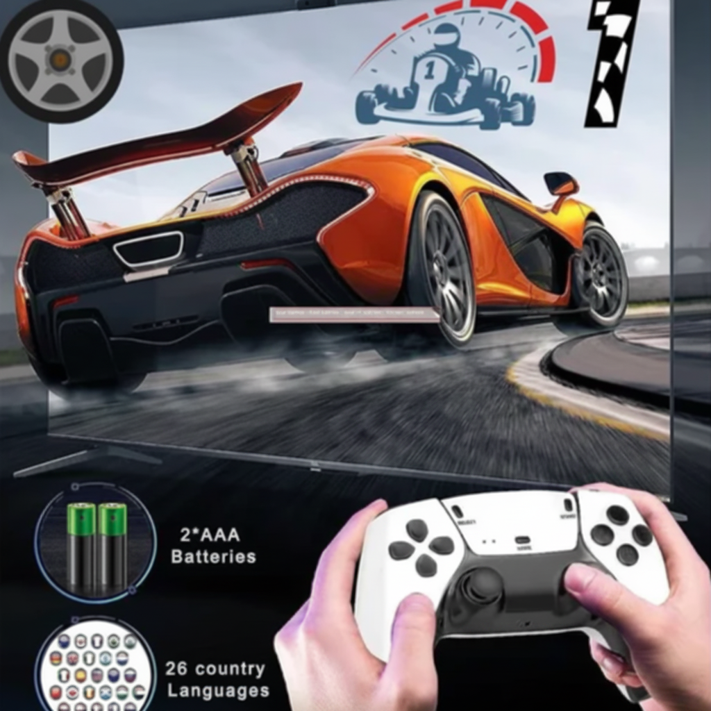 Console da gioco Stick 4K per giochi retrò con controller wireless | Meowbutter