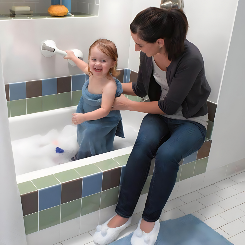 مقبض دعم آمن للحمام AquaGrip - قبضة بأكواب شفط