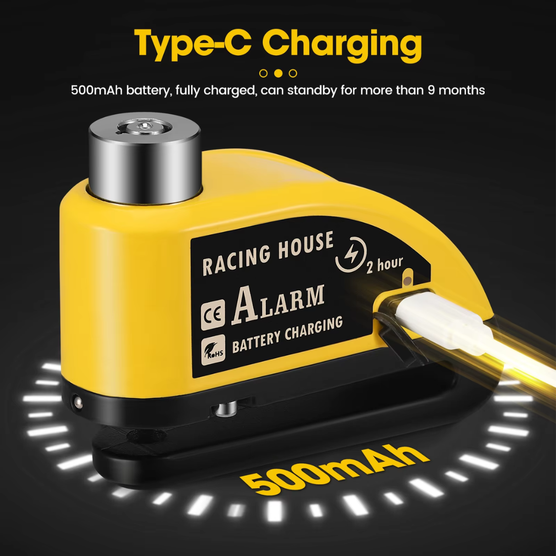 Guardian Lock — Rechargeable Alarm Disc Lock | meowbutter