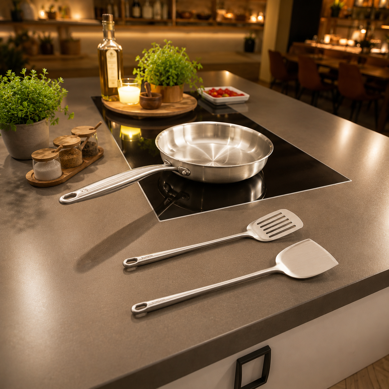 Premium Pure Titanium Spatula Set for High-Heat Cooking and Versatile Performance