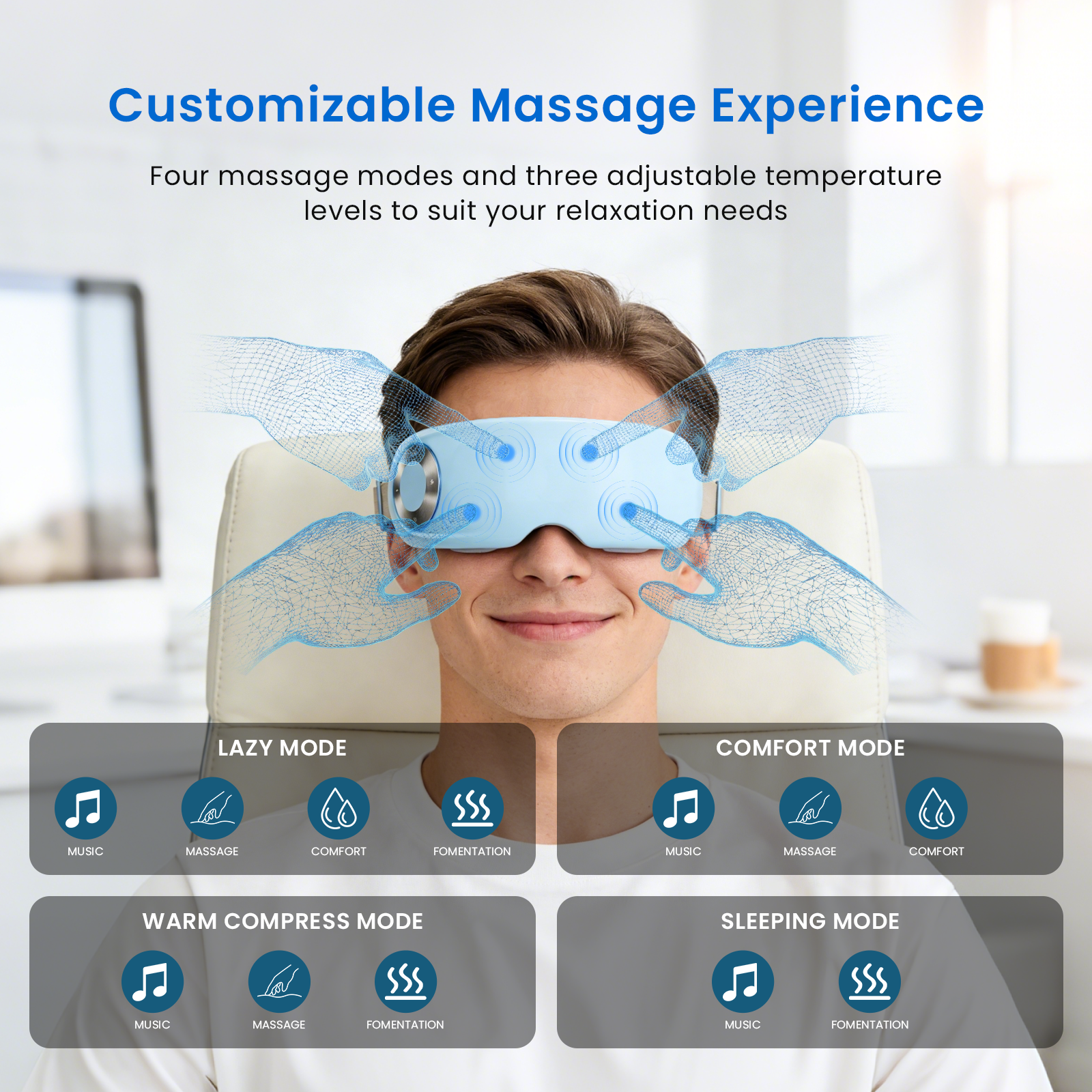 Hydrating Eye Massager for Screen Fatigue, Daily Tension, and Soothing Relief