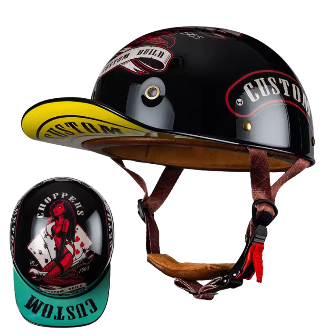 Retro 90er Halbhelm โ Vintage Street Rider Stil