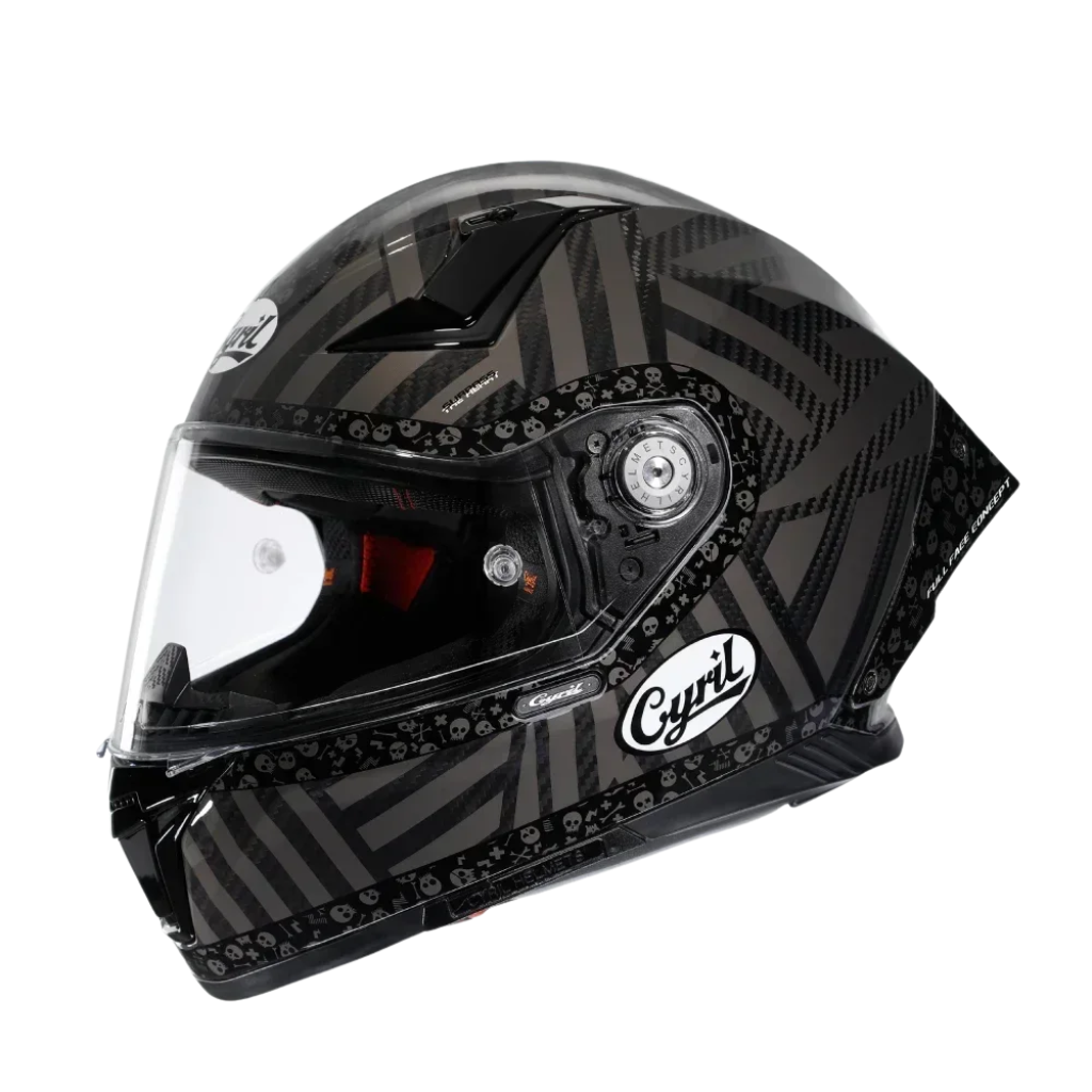 CYRIL R30S Carbon Pro helhjälm - DOT- och ECE-godkänd - Meowbutter