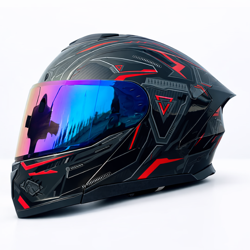 Kask motocyklowy LVS-909 Pro - Meowbutter